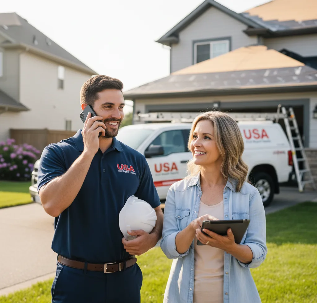 USA Roof Repair Experts customer support in Mandan